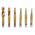 thumbnail image 1 of Harpily Electrical Tools Drills 20V Nailer Power Tools Combo Kit Shank Drill Plated Screw Hex Set Bits M3 6Pcs Titanium Thread Tools & Home Improvement One Size Gold, 1 of 8