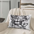 thumbnail image 5 of Honeii Tiger Butterfly Floral Art Pattern Decorative Throw Pillow Case - Elevate Your Couch, Sofa, or Bed with Stylish Home Decor-16"x24", 5 of 6