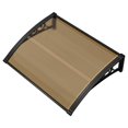 thumbnail image 5 of Door Awnings Exterior, Awning for Door Entrance, 31.5x47 Inches Awnings for Doors, Window Awning Canopy Exterior with Plastic Steel Bracket, UV, Rain, Snow Protection Door Awning -Brown, 5 of 8