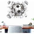 thumbnail image 4 of 3D Soccer Stickers, 3D Wall Art Soccer Ball Stickers Decals for Kids Room, Football Vinyl Art DIY Sticker for Boys Bedroom Playroom Living Room Window, 4 of 4