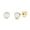 Gold, variant on Sterling Silver Earring 925 Opal Round Ear Studs Birthstone Gift for Women