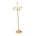 thumbnail image 1 of Portavelas con 5 brazos candelabro decoración de mesa candelabro estilo europeo para una cena romántica Dorado 23x89cm, 1 of 9