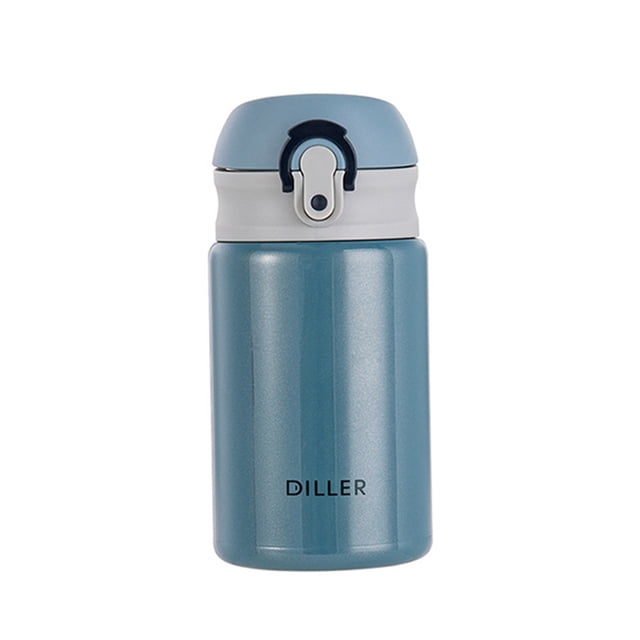 Opolski Flacon Isotherme 300ML Couvercle Rabattable Conservation de la Chaleur Design Compact Mini Bouteille en Acier Inoxydable pour la Maison