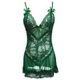 thumbnail image 2 of Gibobby arnés para mujer Camisón caliente para damas, ropa de dormir transparente, vestido de noche de encaje Sexy para mujer, lencería con Tanga(Verde, XXXL), 2 of 2