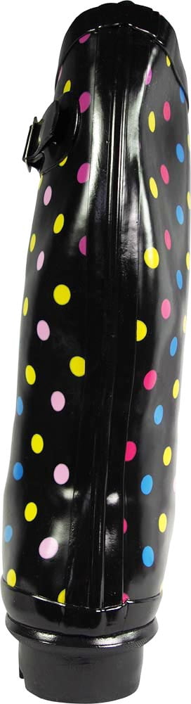 Norty Women's Hurricane Rain Boots – Waterproof Mid-Calf Length 11 inch Rubber Winter Spring and Garden Boots - runs a 1/2 size large