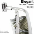 thumbnail image 3 of Double Curved Shower Rod, Metal Construction, Adjustable Between 44 to 70 Inches, Aluminum Rods and Zinc Mounting Hardware, Quality Modern Bathware, Brushed Nickel Finish, 3 of 9
