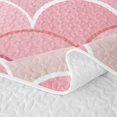 thumbnail image 5 of Manfei Cartoon Scale Quilt King, Ocean Animal King Coverlet Set, Pink, 3-Piece, 1 Bedspread and 2 Pillowcases, 5 of 7