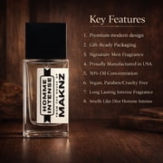 MAKNZ Homme Intense Eau de Parfum, Inspired by Homme Intense, Cologne for Men, 1.7 oz / 50ml – Iris, Woody, Powdery, Musky, Violet, Floral, Earthy