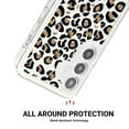 thumbnail image 5 of Feishell Case For Samsung A15 Cute Leopard Print Pattern Soft TPU Rubber Bumper Shockproof Anti-Scratch Slim Phone Cover Support Wireless Charging For Samsung Galaxy A15, Black+Pink, 5 of 8
