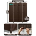 thumbnail image 2 of Sorbus 4 Panel Room Divider Tall Privacy Partition Screen Extra Wide Double Hinged Mesh Hand-Woven Folding Wall Divider - 6ft, 2 of 7