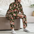 thumbnail image 7 of Honeii Edgehog and Mushrooms Pattern Mens Pajamas Set,2pcs Men's Lounge Long Sleeve Sleep Shirt and Pajama Bottoms Sleepwear Set,Mens Pjs Sets-Small, 7 of 7