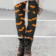 thumbnail image 2 of BiZtdJrK Women Funny Graphic Leggings Pumpkin High Waisted Halloween Legging Buttery Soft Casual Tight Pants Multicolor L, 2 of 5