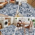 thumbnail image 5 of 3'x5' Area Rugs, Blue Tropical Leaves Indoor Outdoor Area Rug for Living Room Bedroom, Summer Palm Trees Botanical Washable Bathroom Rugs Kitchen Floor Carpet Mats Home Decor Aesthetic, 5 of 8