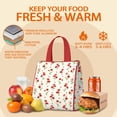 thumbnail image 5 of Pioneer Flower Floral Print Pattern Insulated Lunch Bag for Women & Adults,Large Portable Soft Cooler Lunch Bag,Thermal Food Storage Tote with Pearl Cotton,8.66L,8.75x5.75x9.5 Inch, 5 of 6