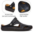 thumbnail image 4 of YOURDIARY Men's Casual Leather Sandals Breathable Outdoor Beach Shoes, Slippers Brown, 4 of 7