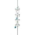 thumbnail image 1 of HiRISE 4 Tension 9 Foot Bathroom Shower Caddy with Adjustable Mirror, Mist Grey, 1 of 3