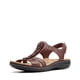 thumbnail image 1 of Sandalia Plana Laurieann Kay para Mujer Clarks en Cuero Marrón Talla 12 Estrecha, 1 of 8
