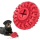 thumbnail image 1 of Juguete masticable rojo para perros, juguete molar de goma de grado alimenticio, dispensador de comida para mascotas no tóxico, juguete interactivo para la limpieza dental., 1 of 5