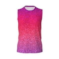 thumbnail image 6 of Lsque Light Purple Glitter Print Men's Cotton Blend Sleeveless Muscle Shirts (S-3XL)- Moisture Wicking, Odor Protection, UPF 30+,XX-Large, 6 of 8
