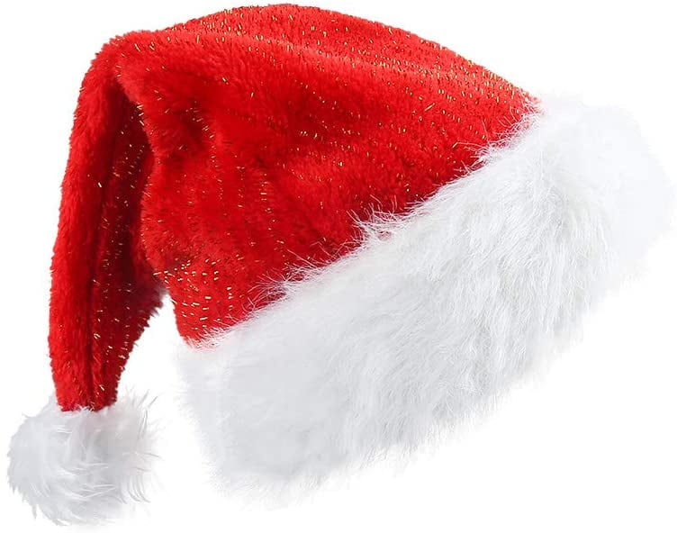Red Christmas Hat Luxury Plush with 
