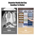 thumbnail image 4 of Organizador de armario colgante con 12 compartimentos, plegable, para ropa y accesorios, color gris, 4 of 14