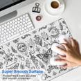 thumbnail image 4 of Long Mouse Pads for Desk,White Gothic Hand Butterfly Pattern Desk Mats on Top Of Desks, Desk Mouse Pad Extra Large with 3mm Non-Slip Base and Stitched Edge for Gaming,Office,Work,Home 31.5"x11.8", 4 of 6