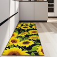thumbnail image 4 of Black Green Leaf Sunflower Pattern Kitchen Rug Mat,Kitchen Runner Rugs Non Skid Washable,Decorative Kitchen Floor Mats for Kitchen,Sink,Laundry,17"X47", 4 of 5