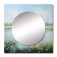 thumbnail image 2 of Designart "Meadow Calm Waters I" Landscape & Nature Green Large Square Mirror - Square Bedroom Mirror Printed Wall Decor - Traditional Square Printed Wall Mirror Art, 2 of 5