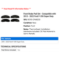 thumbnail image 2 of Front Brake Pad Set - Compatible with 2013 - 2022 Ford F-350 Super Duty 2014 2015 2016 2017 2018 2019 2020 2021, 2 of 2