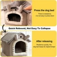 thumbnail image 6 of ColourTree Indoor Warm Dog House Soft Pet Bed Tent House Dog Kennel Cat Bed with Removable Cushion Suitable Small Pets, 6 of 7