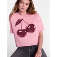thumbnail image 4 of No Boundaries Boxy Cropped Graphic Tee, Women's XXS-XXL, 4 of 5