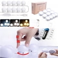 thumbnail image 1 of 10-Bulb LED Vanity Mirror Light with 4-Button Dimming Control, USB-Powered Hollywood-Style Makeup Lamp for Bathroom & Dressing Table, Hidden Wiring Design, 3 Color Temperatures, Decorative & Durable, 1 of 5
