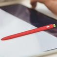 thumbnail image 3 of Étui en Forme de Carotte pour Stylet, Couverture d'Écran, Support en Silicone Compatible avec Apple Pencil 2 (Rouge), 3 of 6