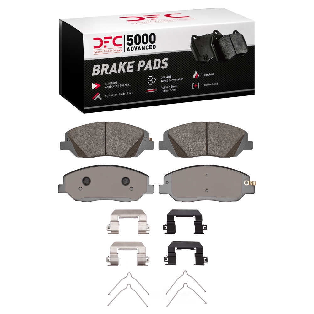 Dynamic Friction Company 1551-1917-01 DFC 5000 Advanced Brake Pads - Ceramic and Hardware Kit - OE