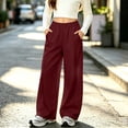 thumbnail image 3 of HIPYLO Teen Oversized Wide Leg Pants with High Waistband Tween Sweatpants for Girls in Flowy Fabric Girls Pants, 3 of 6