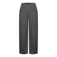 thumbnail image 2 of Juslio Pants for Women High Elastic Loose Comfortable High Waist with Pockets Straight Pants, 2 of 9
