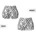 thumbnail image 5 of Picia Hand Drawn Snake Printed Workout Shorts for Women Seamless Scrunch Butt Lifting High Waisted Yoga Gym Booty Running Moisture-wicking Short Pants-X-Large, 5 of 9