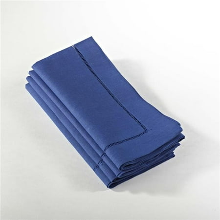 

SARO 6100C.CZ20S 20 in. 24 by 7 Everyday Square Hemstitched Dinner Napkin - Cobalt Blue Set of 4
