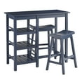 thumbnail image 2 of Progressive Furniture Breakfast Club Wood Counter Table With 2 Stools Slate Blue, 2 of 2