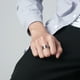 thumbnail image 3 of Anillo para hombre Picas Corazones Club de melocotón Diamantes Patrón de naipes Anillo giratorio de acero de titanio - 10 # JAMW Sencillez, 3 of 4
