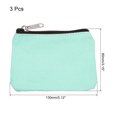 thumbnail image 2 of Uxcell Monedero Bolsa de Cambio Pequeñas Bolsas Organizadoras 3.15" x 5.12", Verde Claro 3Pcs, 2 of 5