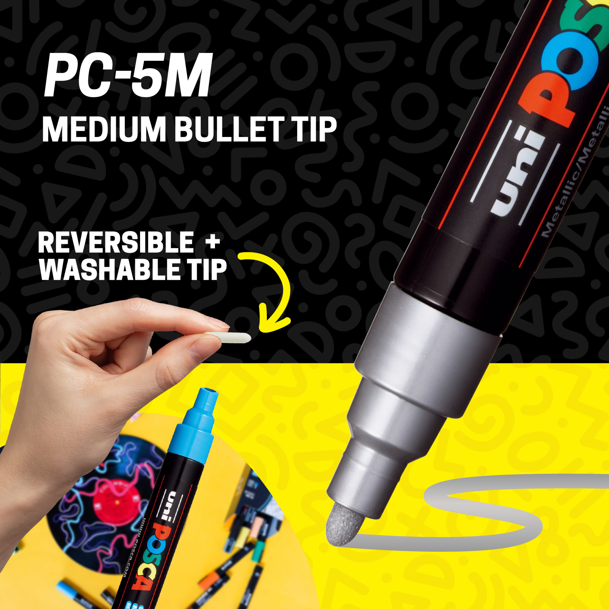 uni POSCA Paint Markers PC-5M, 1.8-2.5mm, 4-Count photo 4