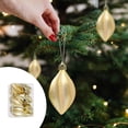 thumbnail image 4 of JWshufel 12 Pack Christmas Decorations Multifunctional Ornaments for Indoor or Outdoor Use with Unique Popcorn Design Enhance Holiday Ambiance In Your Home 3in Gold, 4 of 6