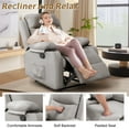 thumbnail image 4 of Korser Manual Small Recliner Chair for Small Spaces for Living Room,Nursery,Khaki, 4 of 7