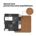 thumbnail image 4 of Multi-Shape Mdf Cork Coaster 4 Pieces Of Anti-Slip, Anti-Wear And Anti-Fouling 3.9in Easy To Clean And Stable Structure Darkgray Checked Hand-Drawn Sketch_4 Square, 4 of 7