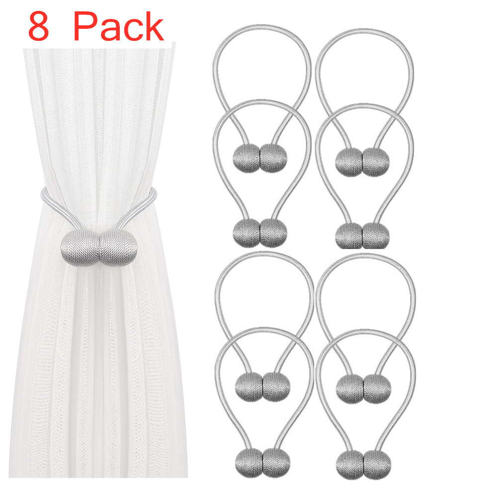 8 Pack Curtain Tiebacks, Decorative Rope Curtain Holdbacks
