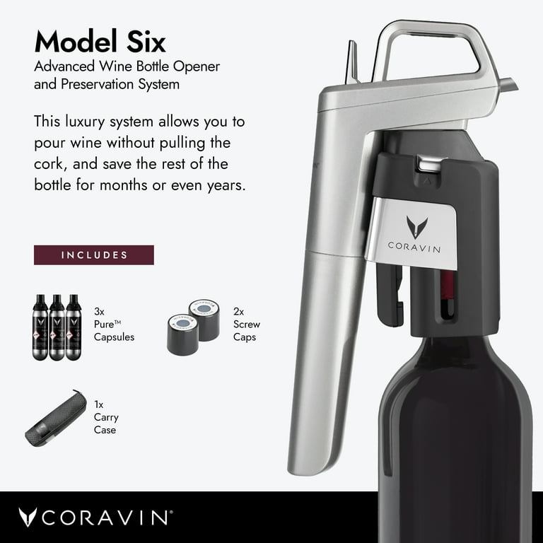Coravin Model Six Wine Preservation System with Advanced Bottle