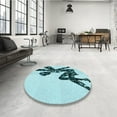 thumbnail image 4 of Ahgly Company Machine Washable Indoor Rectangle Transitional Deep-Sea Green Area Rugs, 8' x 10', 4 of 7