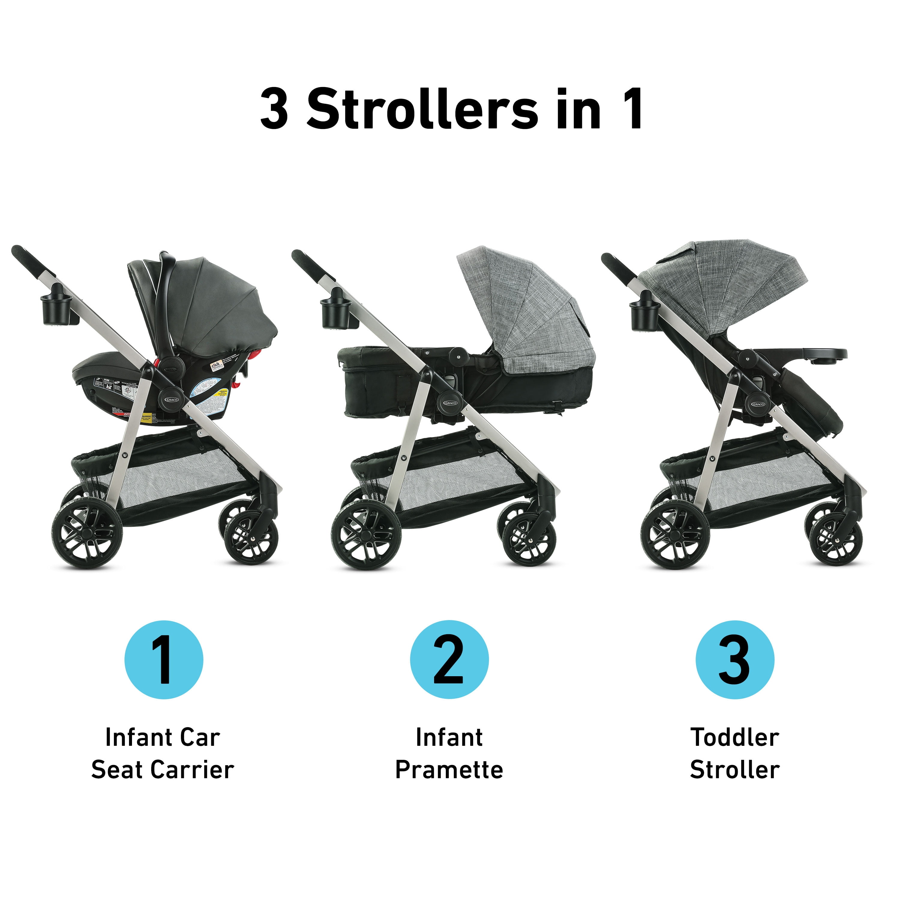 GracoA 3 in 1 Stroller Modes Pramette DLX Travel Philippines Ubuy
