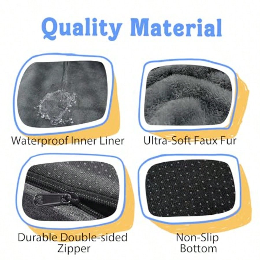Washable Orthopedic Large Dog Bed Removable Orthopedic Foam Dogs Beds with Bolsters Waterproof Large Dog Bed and NonSlip Bottom Extra Large Dogs Beds Sofa